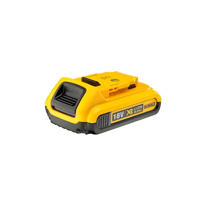 Vue complète de la visseuse-perceuse DCD796D2-QW avec batterie insérée