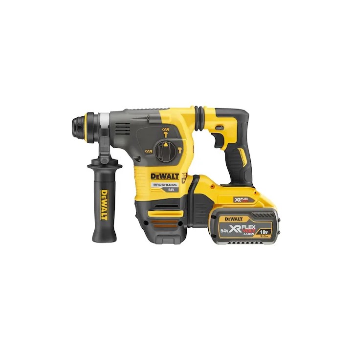 DEWALT DCH333X2-QW profilo laterale che mostra impugnatura ed attacco SDS-Plus