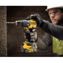 Perceuse-visseuse à percussion compacte Dewalt XR 18V ​​sans balais à 2 vitesses - 2 x 18V XR 5 Ah
