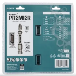 Makita Box Impact Premier inserti C & E-Form 38pz