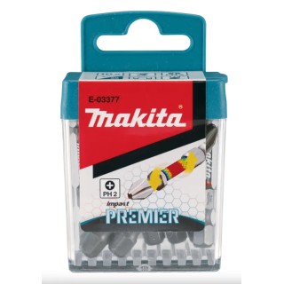 Boîte d'embouts de tournevis Makita E-Form Impact Premier - PH2