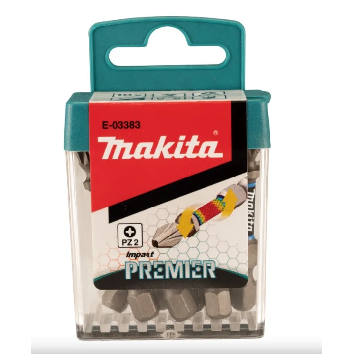 Boîte d'embouts de tournevis Makita E-Form Impact Premier - PZ2