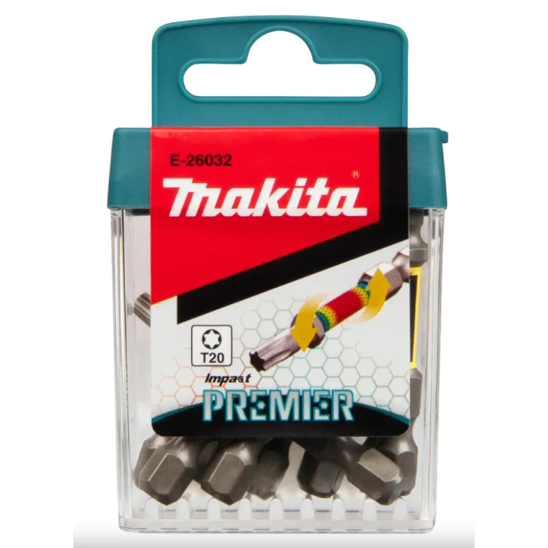 Boîte d'embouts de tournevis Makita E-Form Impact Premier - T20