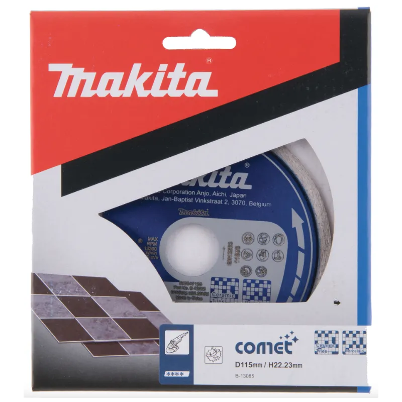 Makita Disco diamantato 115mm, Comet, A umido e a secco, Bordo continuo