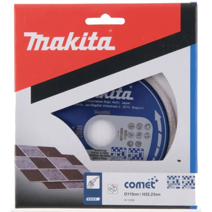 Makita Disco diamantato 115mm, Comet, A umido e a secco, Bordo continuo