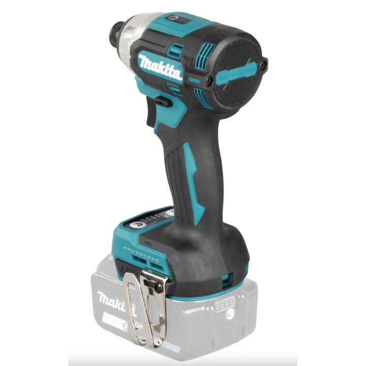 Makita DTD201Z dettaglio attacco 1/4" e testa compatta