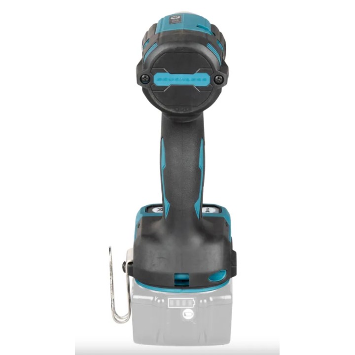Makita DTD201Z vista posteriore con impugnatura soft grip
