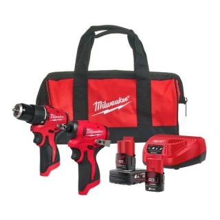 Kit Milwaukee M12™ Perceuse à percussion sans balais + clé à chocs hexagonale 1/4 (12 V)