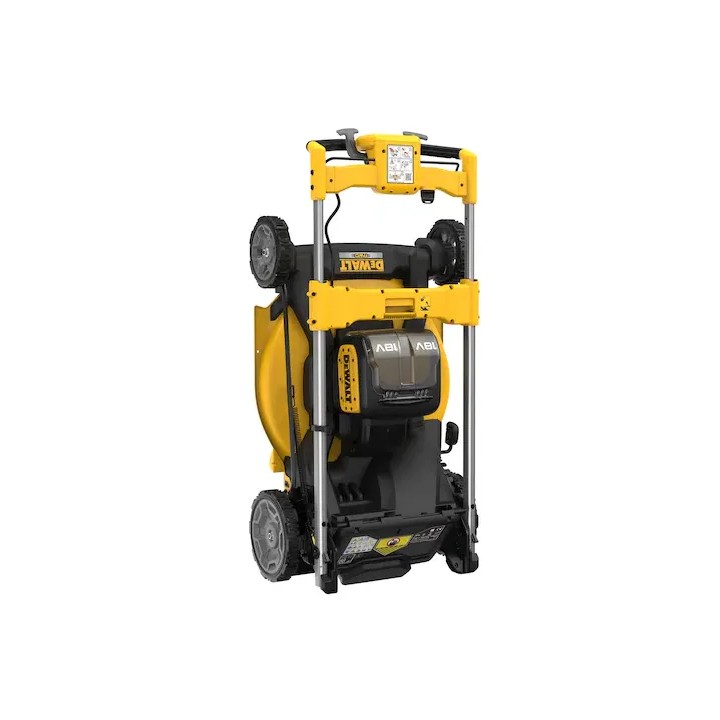 DEWALT DCMWSP156N-XJ vista laterale con scarico laterale e doppia lama