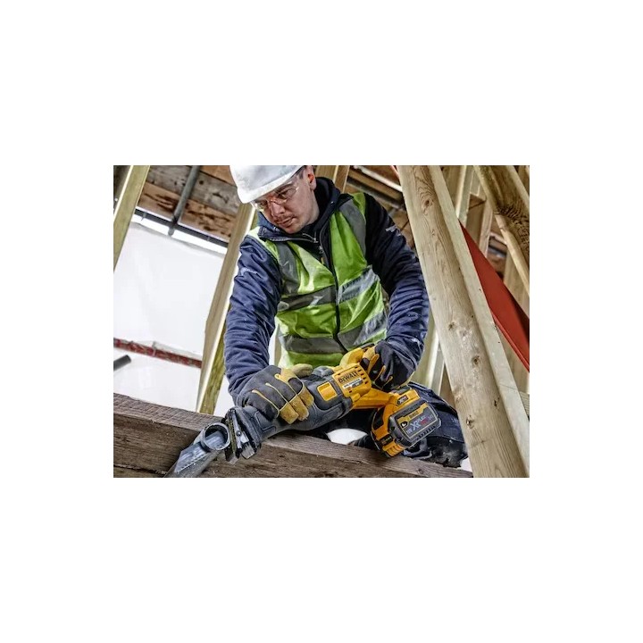 Vue de dessus de la scie alternative DEWALT DCS389T2-QW