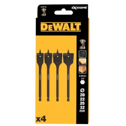 Jeu de 4 forets à drapeau extrême Dewalt - Tailles : 20-22-25-32 mm