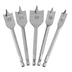 Dewalt SET 5 PUNTE A BANDIERA Misure: 14-18-22-25-32 mm
