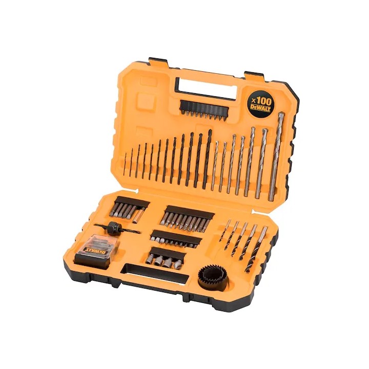 Ensemble mixte Dewalt grand format - Coffret de 100 pièces pour perceuse-visseuse