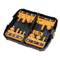 Ensemble de 12 fraises à défoncer Dewalt de 8 mm