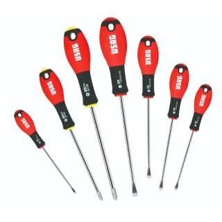 Jeu de 7 tournevis Usag pour vis à fente et à tête Phillips®