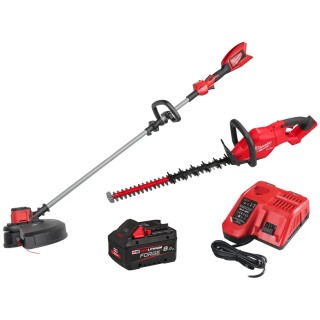 Kit coupe-bordures filaire Milwaukee 18 V BLLT + taille-haies FHET60G2 pour l'entretien du jardin