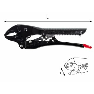 Pinces autobloquantes automatiques Usag à mâchoires concaves Ouverture L 150 mm 31 mm