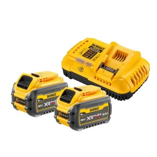 Kit de démarrage Dewalt - 2 batteries XR FLEXVOLT 9 Ah + chargeur 8 A