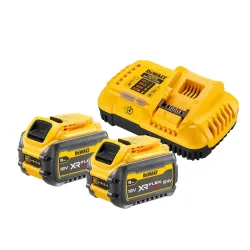 Dewalt Starter Kit - 2 x XR FLEXVOLT 9Ah + Caricabatteria 8A