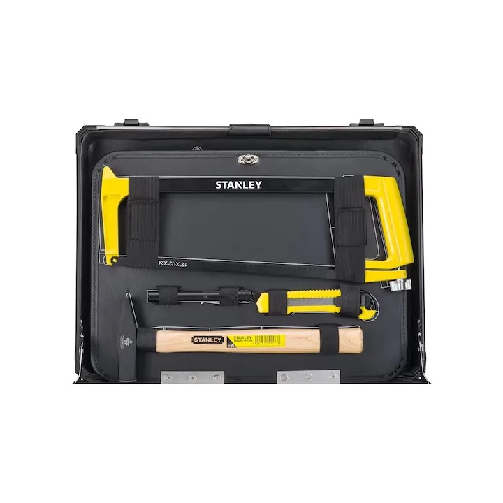 Particolare degli strumenti a mano nella valigetta STANLEY STMT98109-1