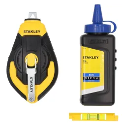 Stanley Kit Di Filo Per Tracciare Linee Con Gesso  Da 30 m Con Livella