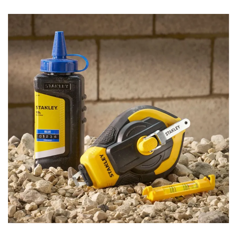 Stanley Kit Di Filo Per Tracciare Linee Con Gesso  Da 30 m Con Livella