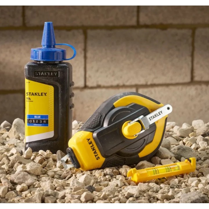 Stanley Kit Di Filo Per Tracciare Linee Con Gesso  Da 30 m Con Livella