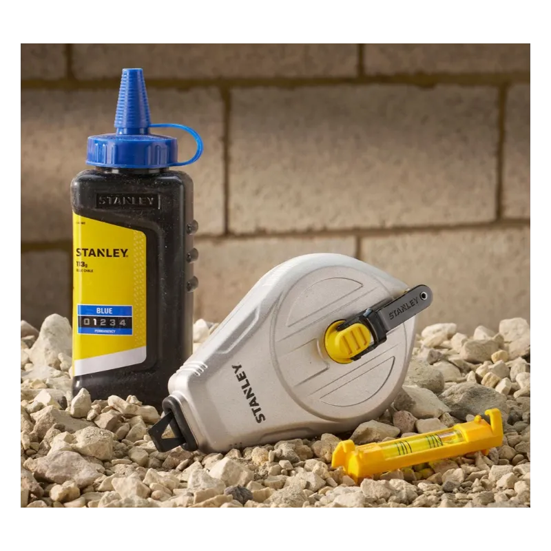 Stanley Kit Di Filo A Piombo Blu In Alluminio   Da 30 m Con Livella