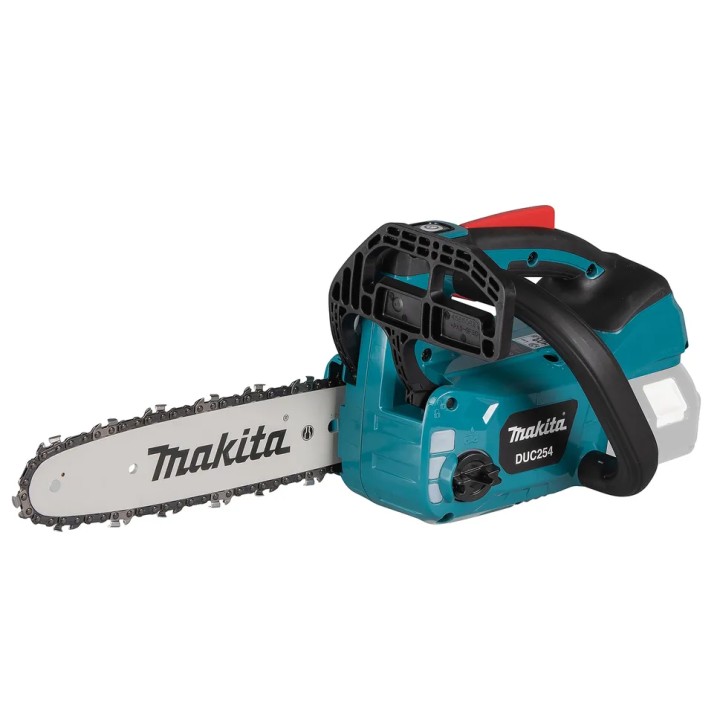 Makita DUC254Z vista della catena e barra guida 250 mm