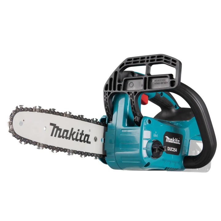 Makita DUC254Z vista posteriore e attacco batteria