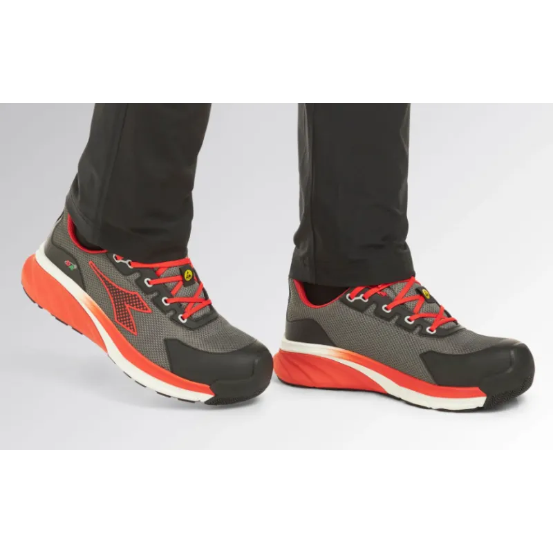 Diadora Vortex DA2 LOW S1PS SC SR HRO ESD Anthracite/Rouge