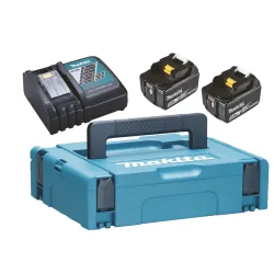 Makita Caricabatterie Rapido LXT® Da 18V E Due Batterie Da 5,0Ah In Valigetta Makpac
