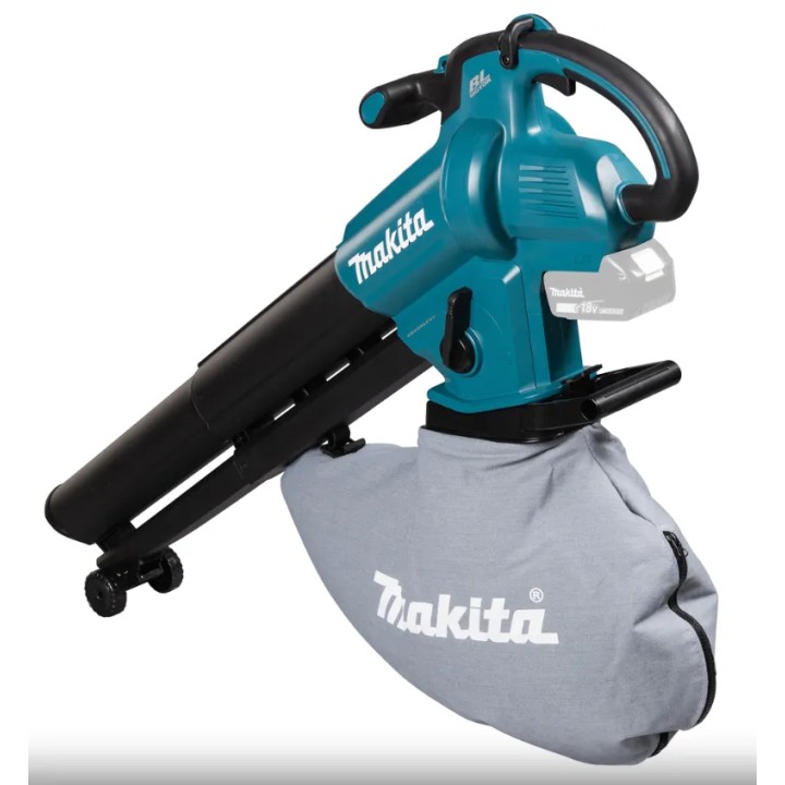 Vue supérieure du souffleur MAKITA DUB187Z avec levier de réglage de puissance
