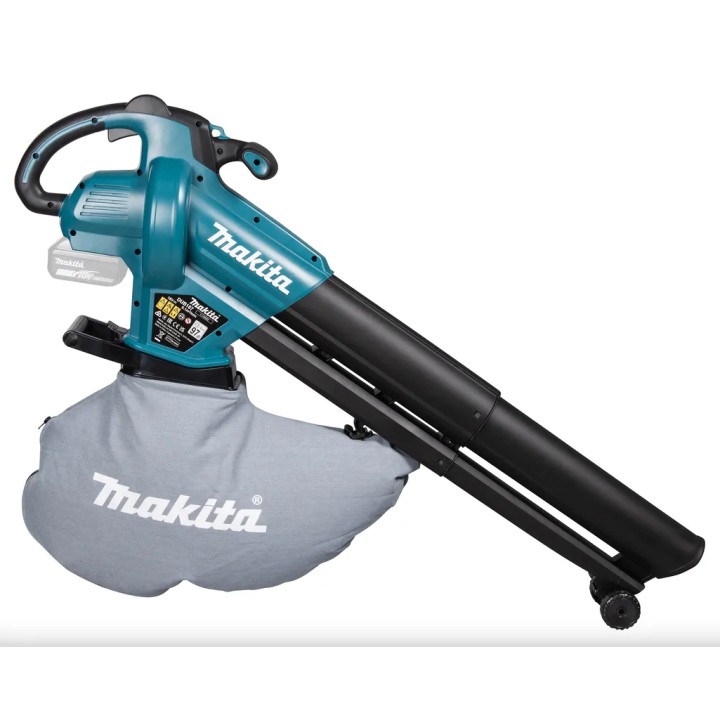 Gros plan sur la lame métallique de broyage intégrée à l'aspirateur Makita