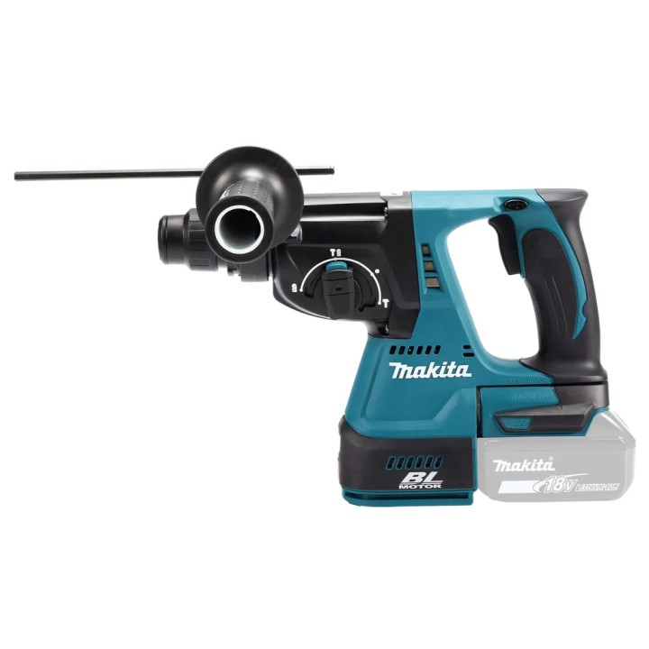 Dettaglio porta-punte SDS-Plus del tassellatore Makita DHR242ZJ