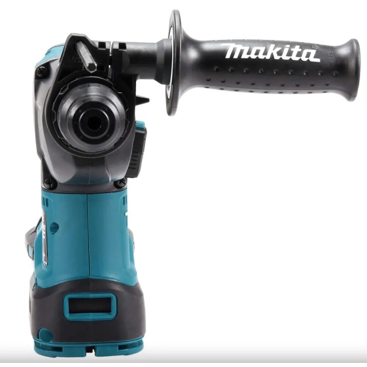 Vista laterale completa del tassellatore Makita DHR242ZJ