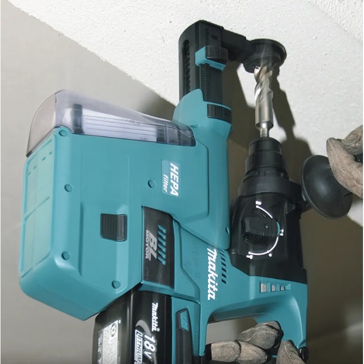 Makita DHR242ZJ dettaglio scocca e logo laterale