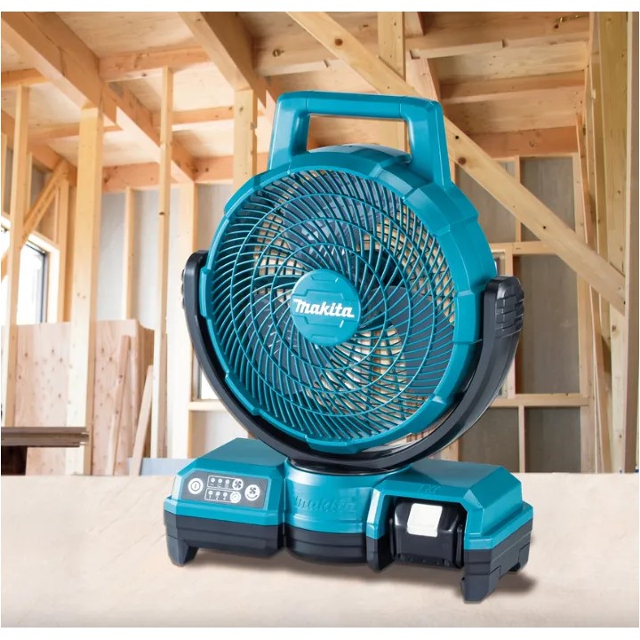 Makita Ventilatore Compatto Ø 235 mm Due Velocità, Timer E Funzione Girevole