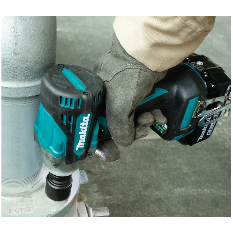 Clé à chocs compacte et efficace Makita, équipée d'un moteur sans balais avec 4 réglages de puissance.