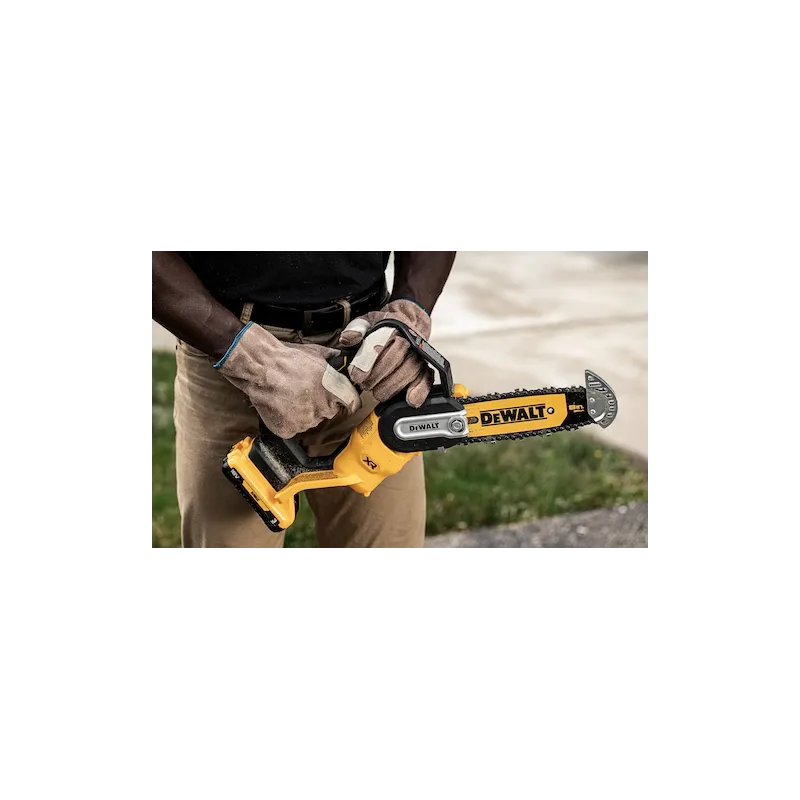 Dewalt Elettrosega A Catena Per Potatura 20 cm XR 18V Motore BRUSHLESS, Lunghezza Barra 20 cm, Senza Batteria E Caricabatteria.