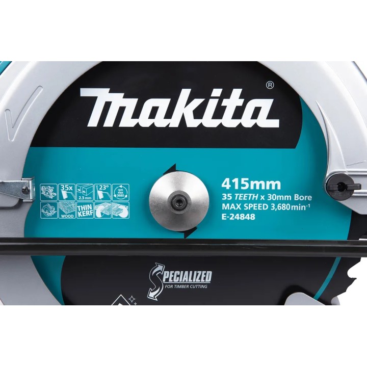 Makita HS013GZ détail de la semelle et des réglages