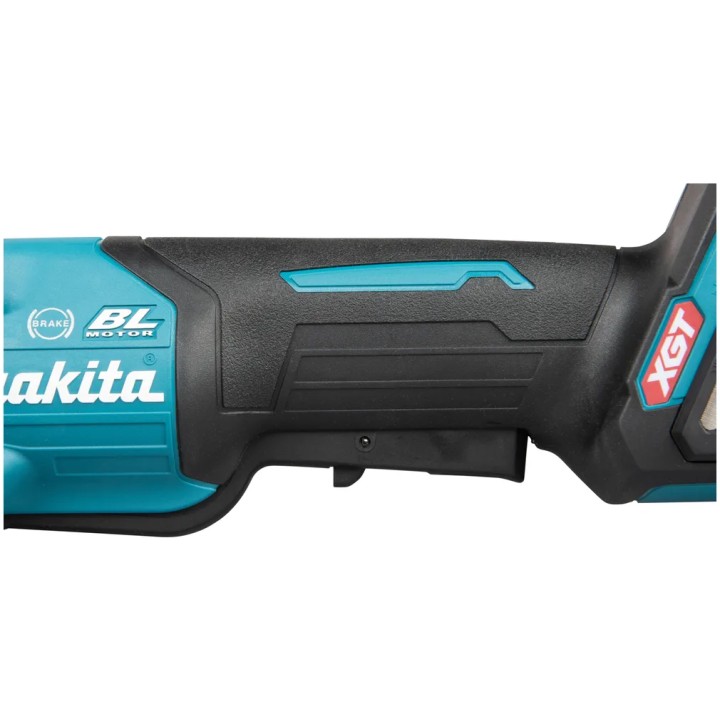 Makita GA056GZ01 vue du dessus du mandrin et fixation du disque