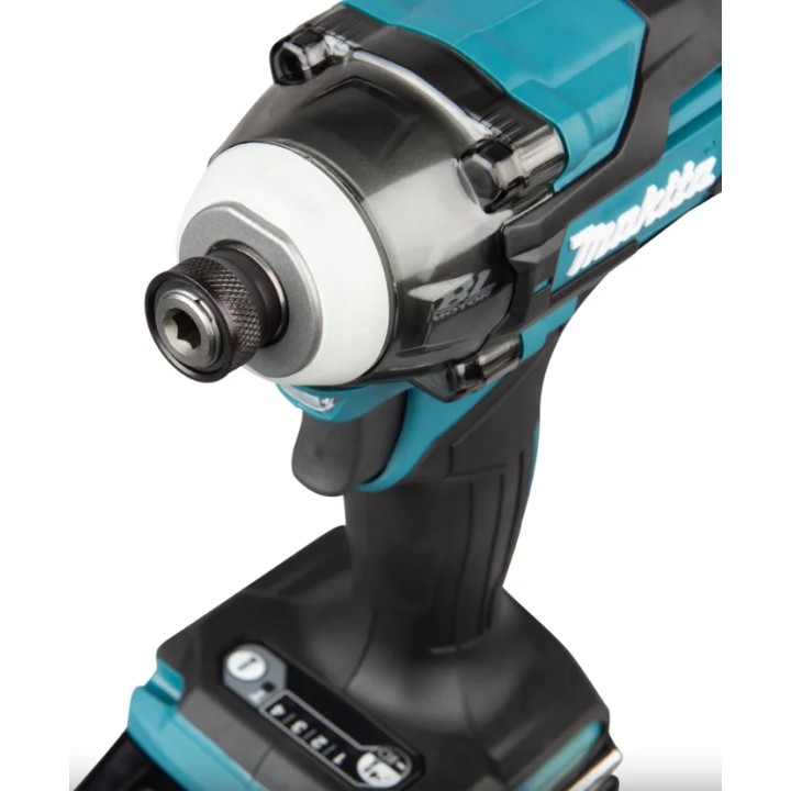 Makita TD004GD201 vue de dessus montrant les dimensions compactes