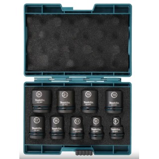Coffret de douilles Makita Impact Black avec entraînement carré de 1/2 po.