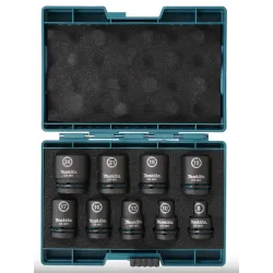 Makita Set Chiavi A Bussola Impact Black Con Attacco 1/2" Quadro.
