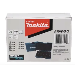 Makita Set Chiavi A Bussola Impact Black Con Attacco 1/2" Quadro.