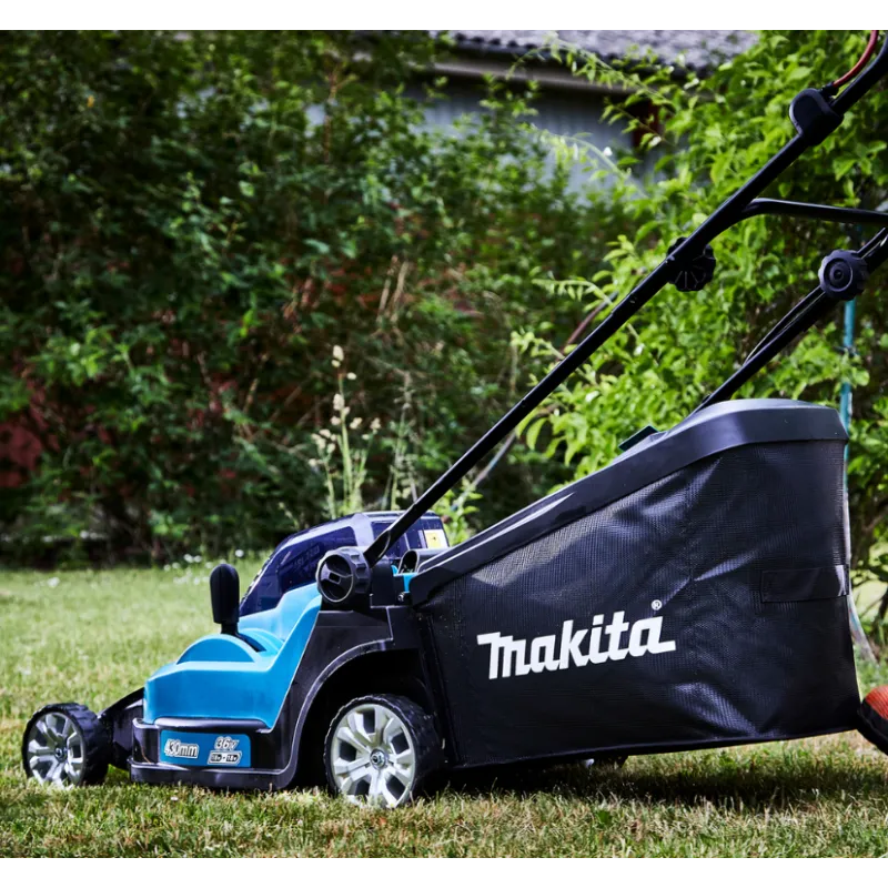 Makita tondeuse à gaz 18 V x 2, 43 cm, poussée manuelle