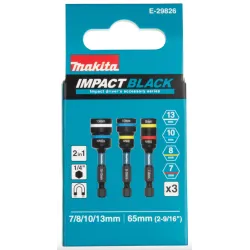 Coffret de 3 douilles à chocs Makita 2 en 1 (finition noire) – Profil E-Form
