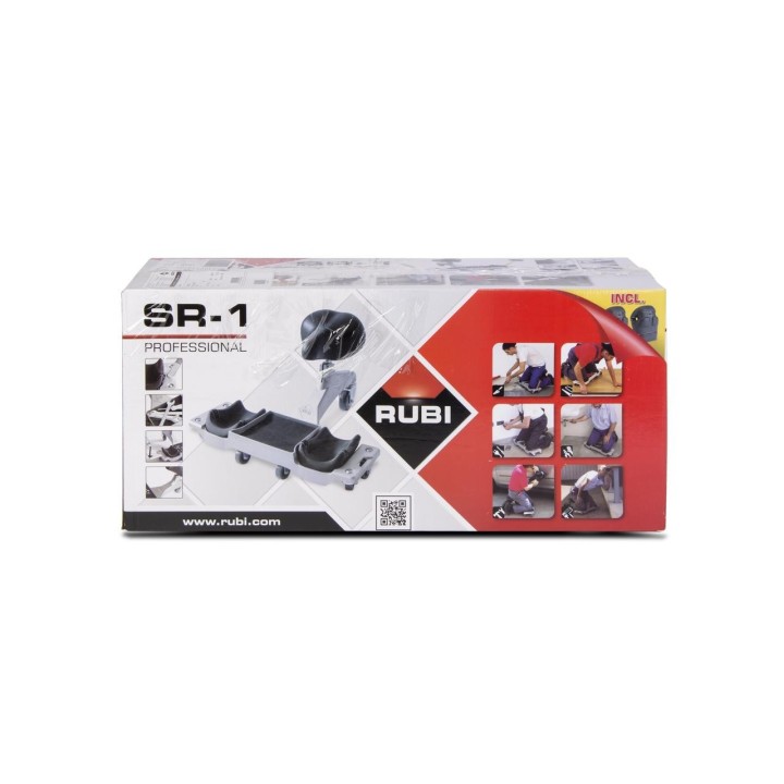 Siège RUBI SR-1 utilisé sur chantier pour pose de carrelage