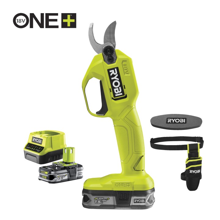 Cesoia 18v (1x 1.5ah) con fodero e pietra per affilatura